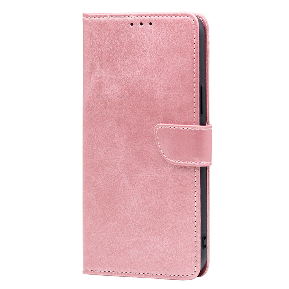 Uniqkart for Samsung Galaxy M54 / F54 5G Calf Texture Wallet Phone Case PU Leather Stand Cover - Rose Gold