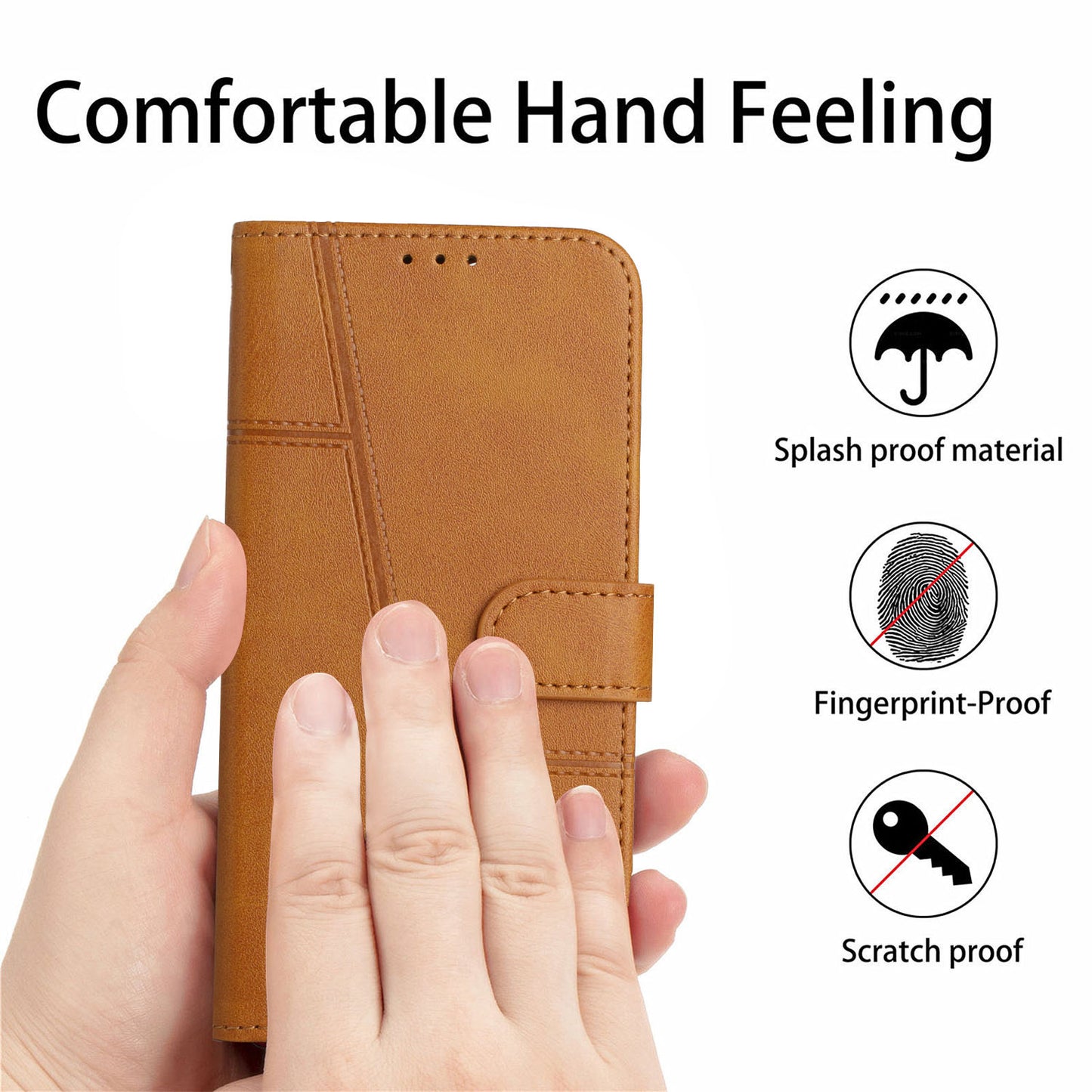 Uniqkart for Infinix Hot 30 Smartphone Case Anti-scratch PU Leather Magnetic Clasp Wallet Stand Cover - Yellow