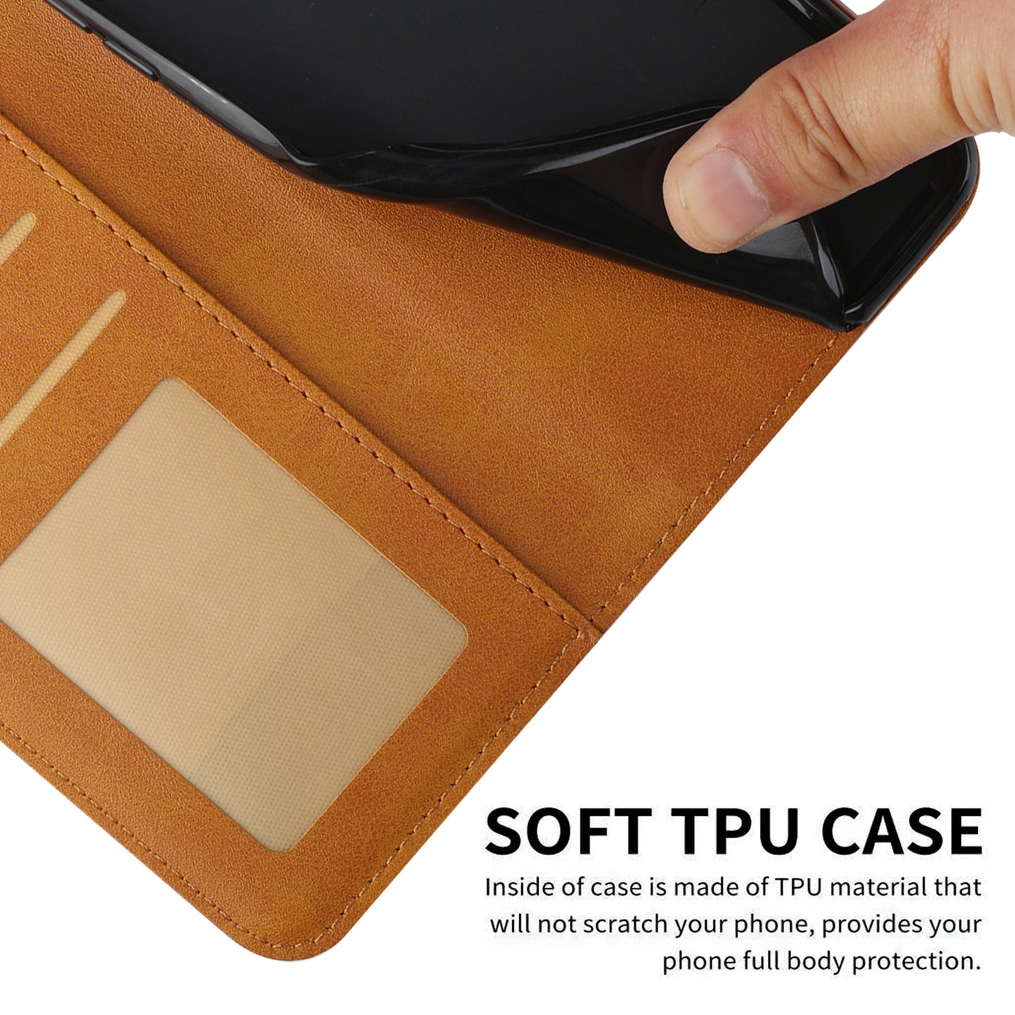 Uniqkart for Infinix Hot 30 Smartphone Case Anti-scratch PU Leather Magnetic Clasp Wallet Stand Cover - Yellow