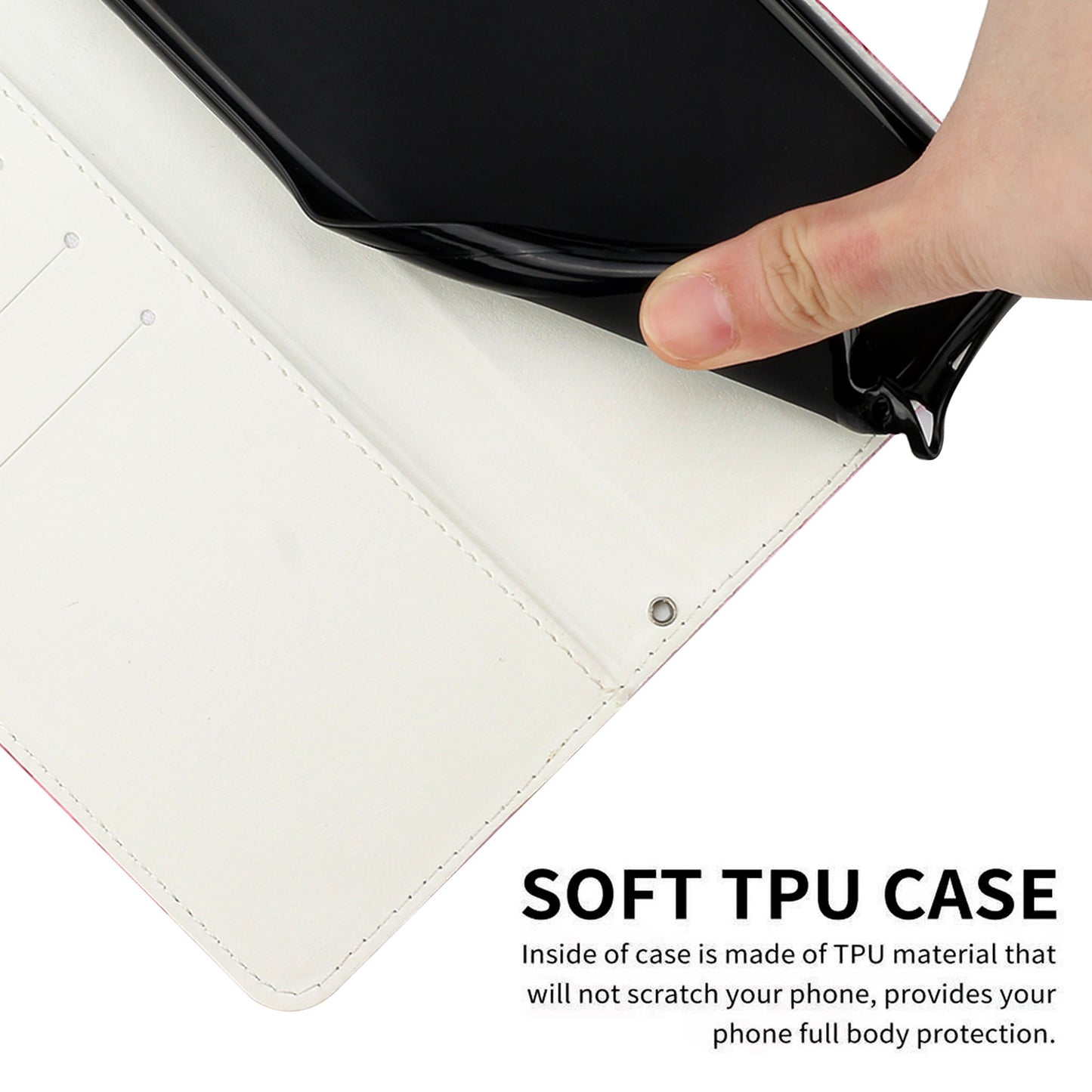 Uniqkart for Realme C55 PU Leather Marble Pattern Case Wallet Stand Flip Phone Cover with Wrist Strap - Rose Gold