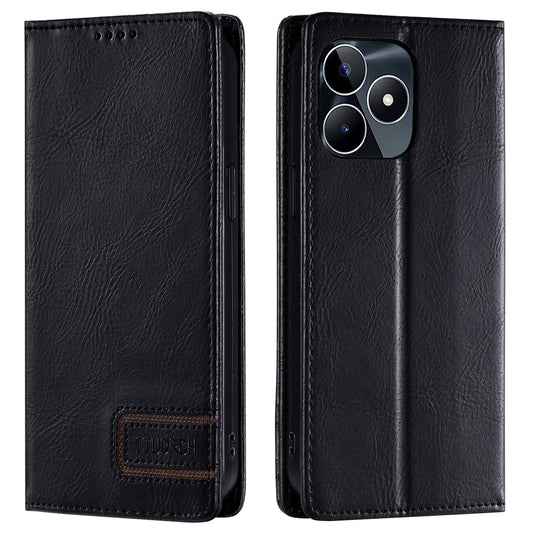 Uniqkart Style 007 Stand Wallet for Realme Narzo N53 4G / C53 4G RFID Blocking Cover Phone Leather Case - Black
