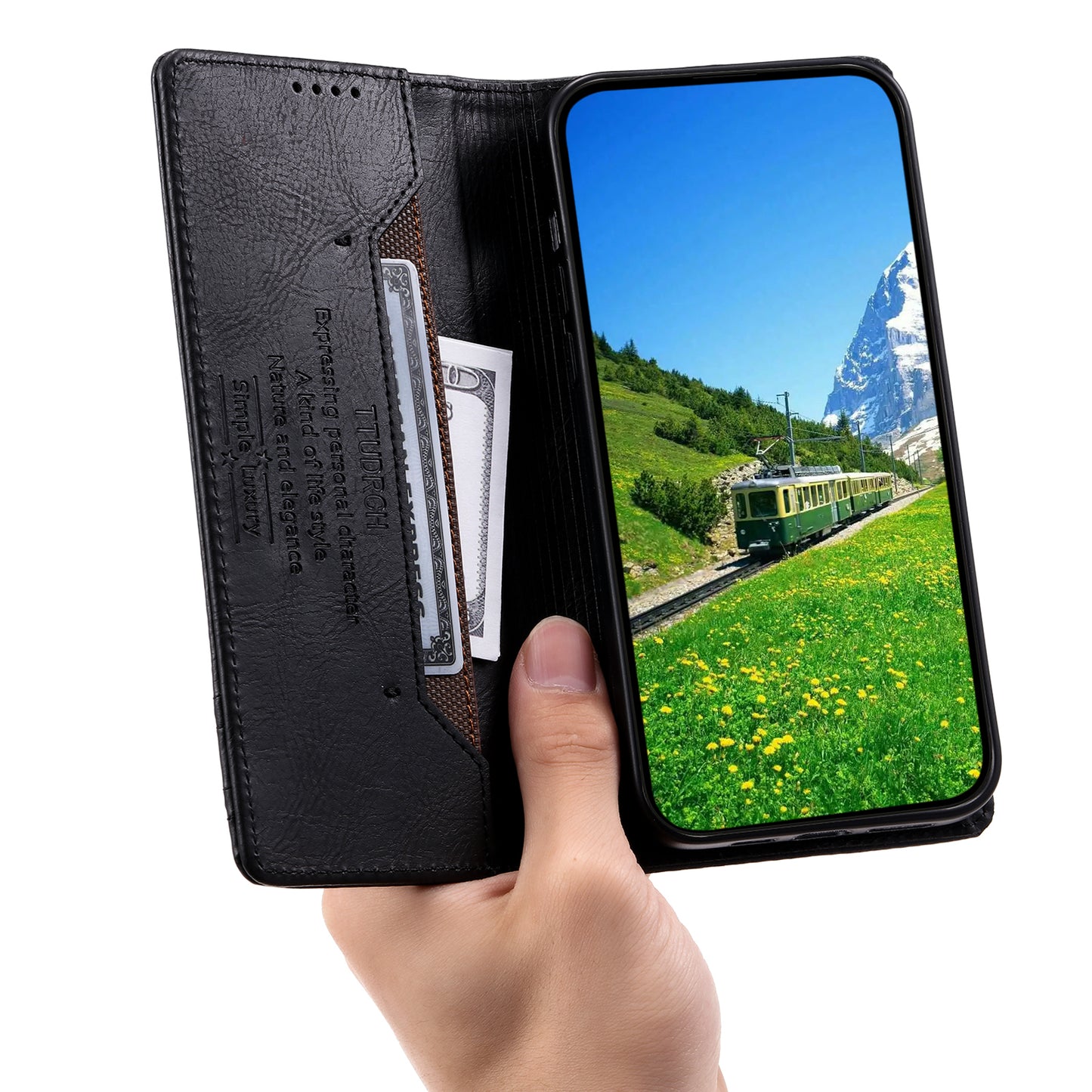 Uniqkart Style 007 Stand Wallet for Realme Narzo N53 4G / C53 4G RFID Blocking Cover Phone Leather Case - Black