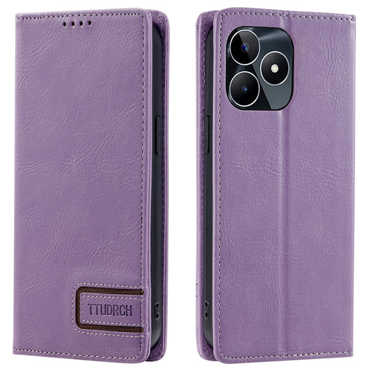 Uniqkart Style 007 Stand Wallet for Realme Narzo N53 4G / C53 4G RFID Blocking Cover Phone Leather Case - Purple