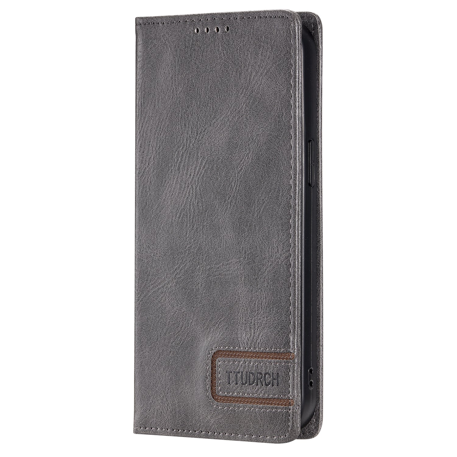 TTUDRCH Style 007 For iPhone 15 RFID Blocking Cover Phone Leather Case with Stand Wallet - Grey