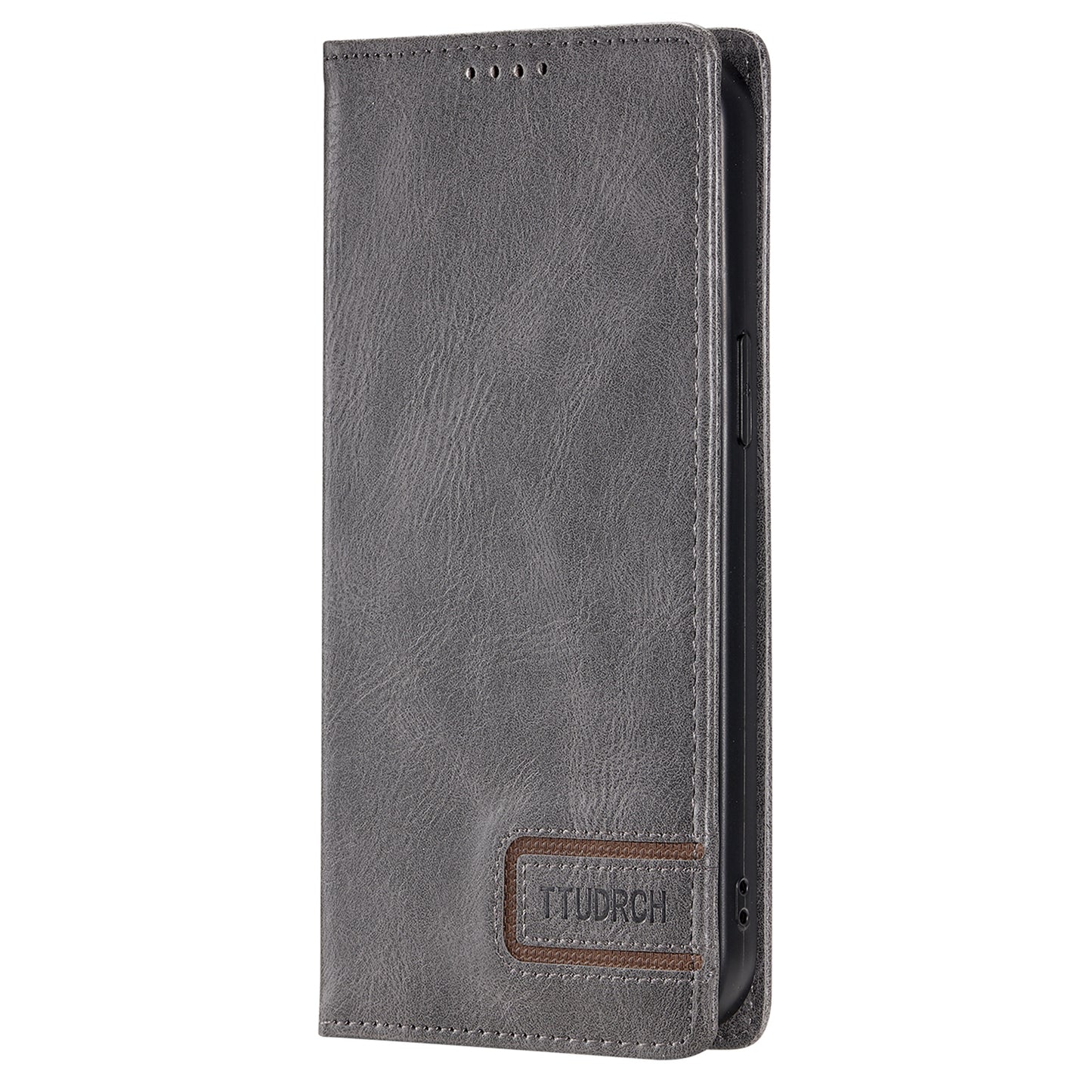 TTUDRCH Style 007 For iPhone 15 RFID Blocking Cover Phone Leather Case with Stand Wallet - Grey