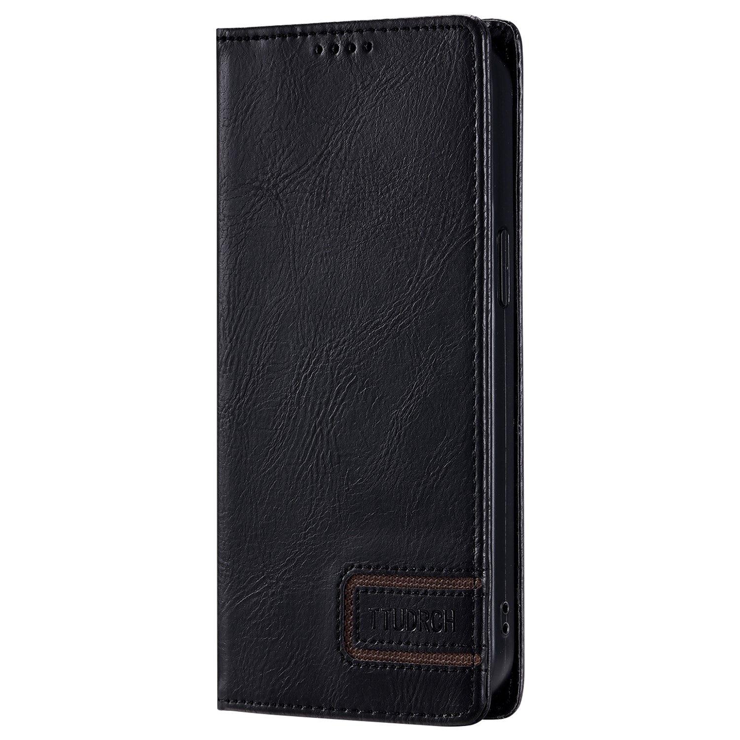TTUDRCH Style 007 For iPhone 15 RFID Blocking Cover Phone Leather Case with Stand Wallet - Black