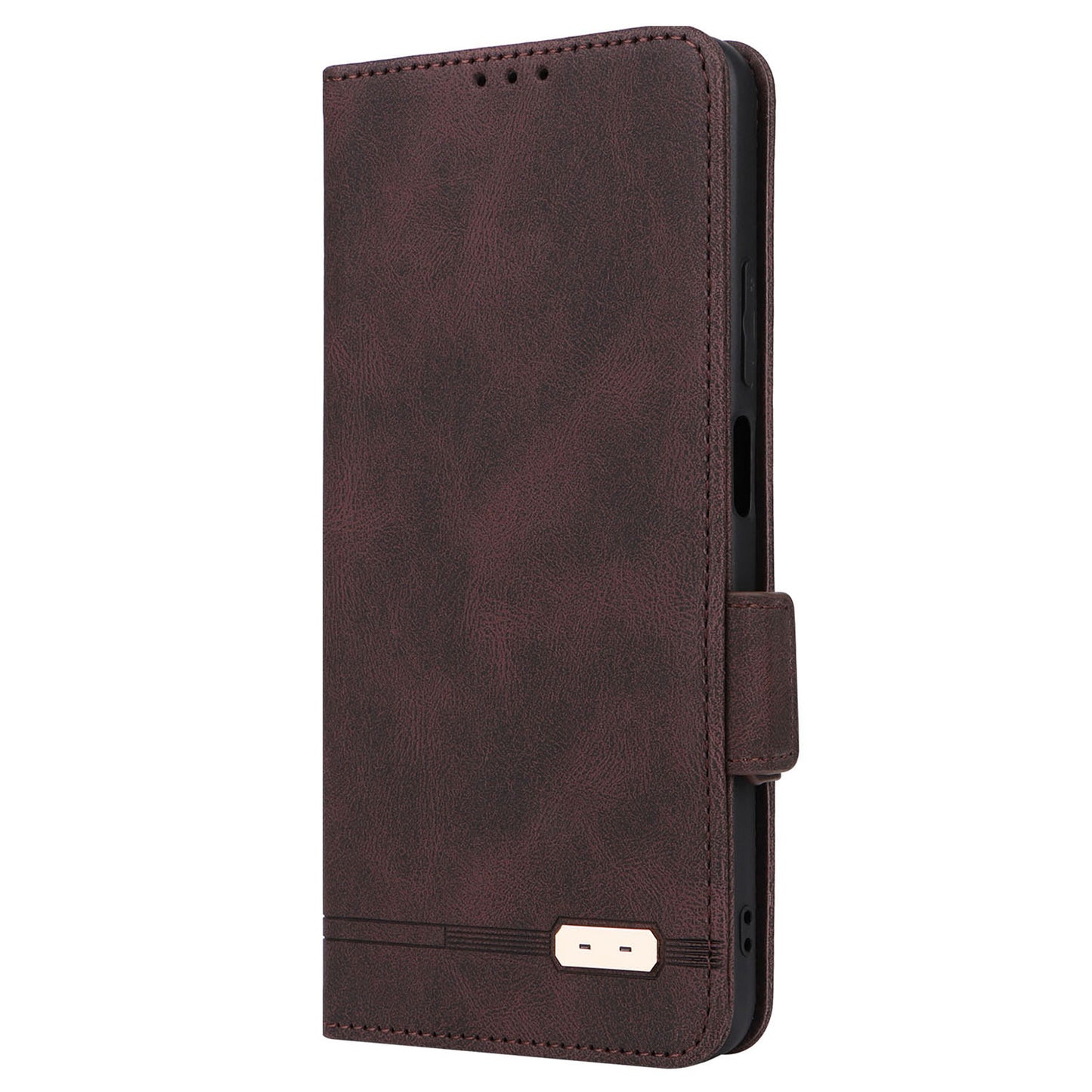 Uniqkart for Realme C53 4G / Narzo N53 4G Phone Wallet Case PU Leather Hardware Decor Stand Cover - Coffee