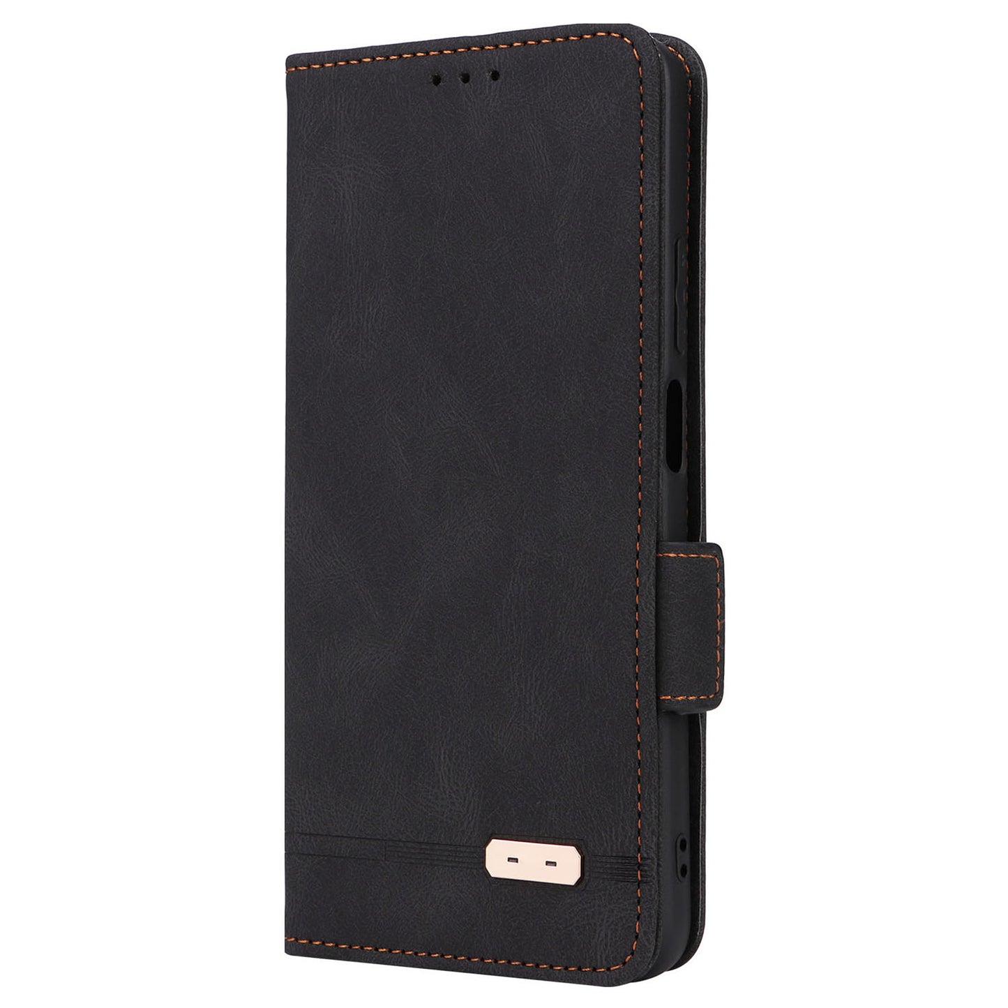 Uniqkart for Realme C53 4G / Narzo N53 4G Phone Wallet Case PU Leather Hardware Decor Stand Cover - Black