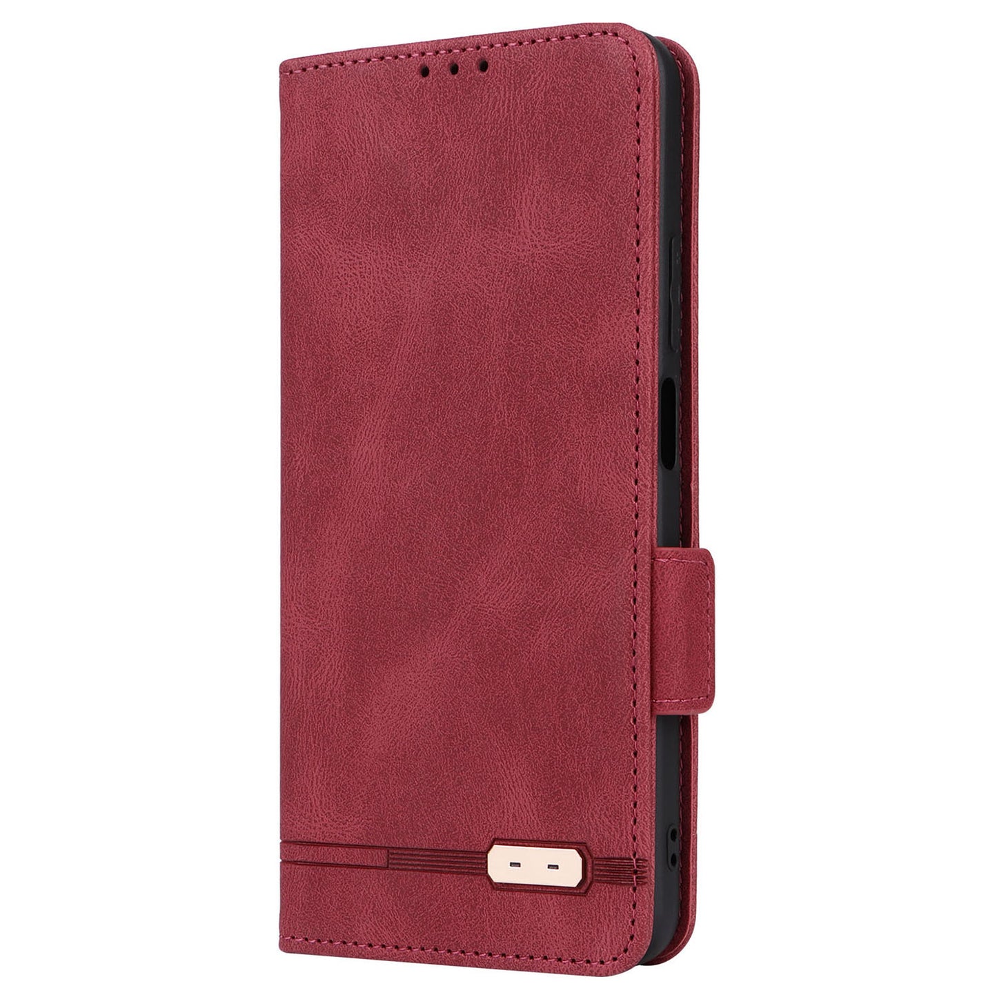 Uniqkart for Realme C53 4G / Narzo N53 4G Phone Wallet Case PU Leather Hardware Decor Stand Cover - Rose