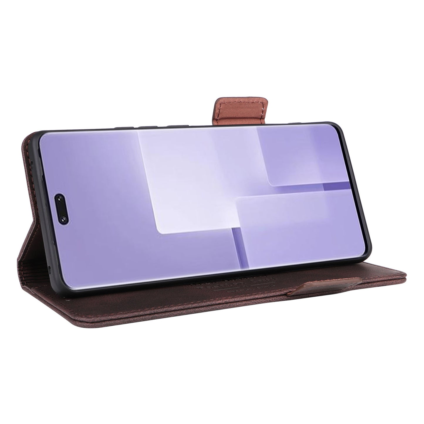 Uniqkart for Xiaomi Civi 3 5G Hardware Decor PU Leather Phone Case Stand Phone Wallet Cover - Coffee