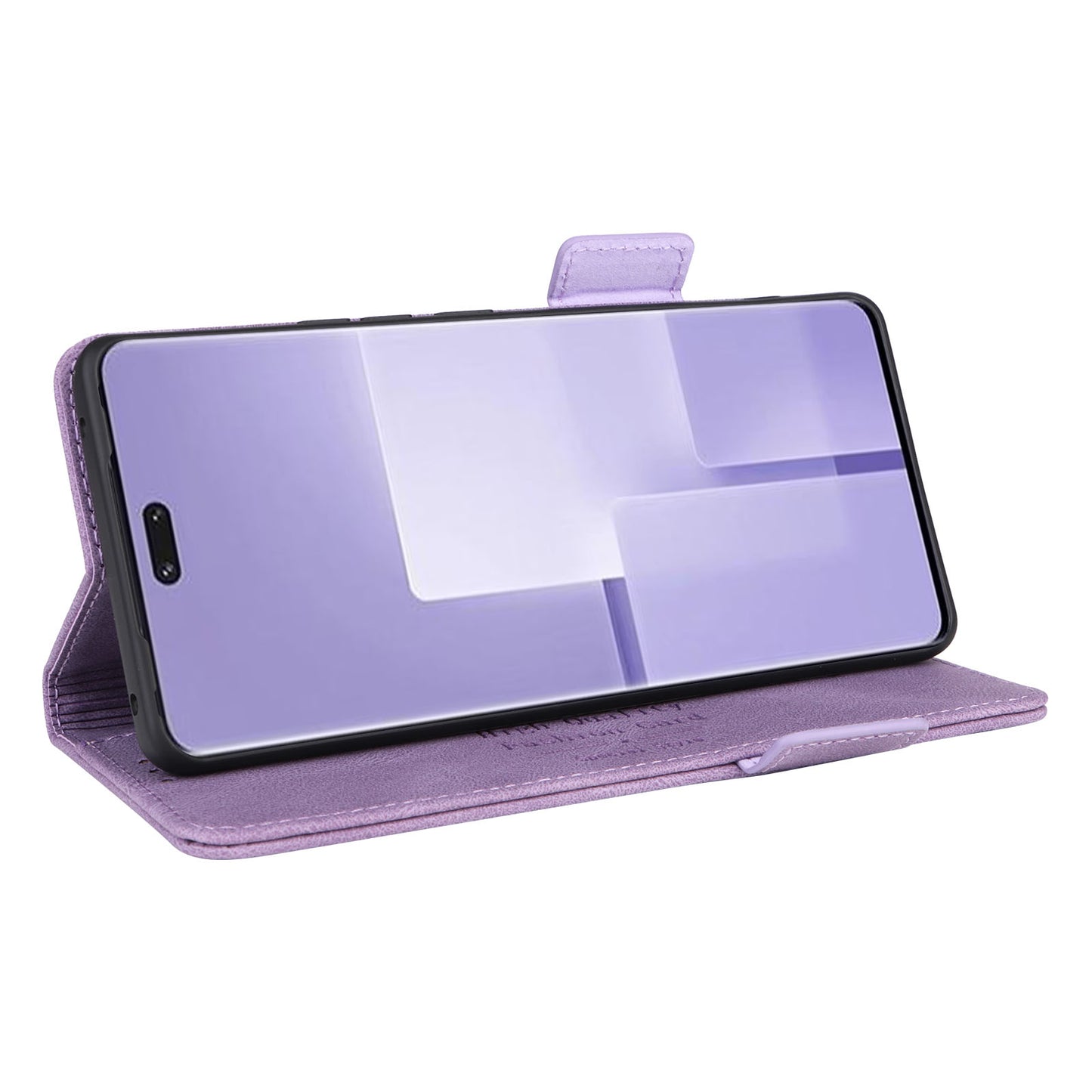 Uniqkart for Xiaomi Civi 3 5G Hardware Decor PU Leather Phone Case Stand Phone Wallet Cover - Purple
