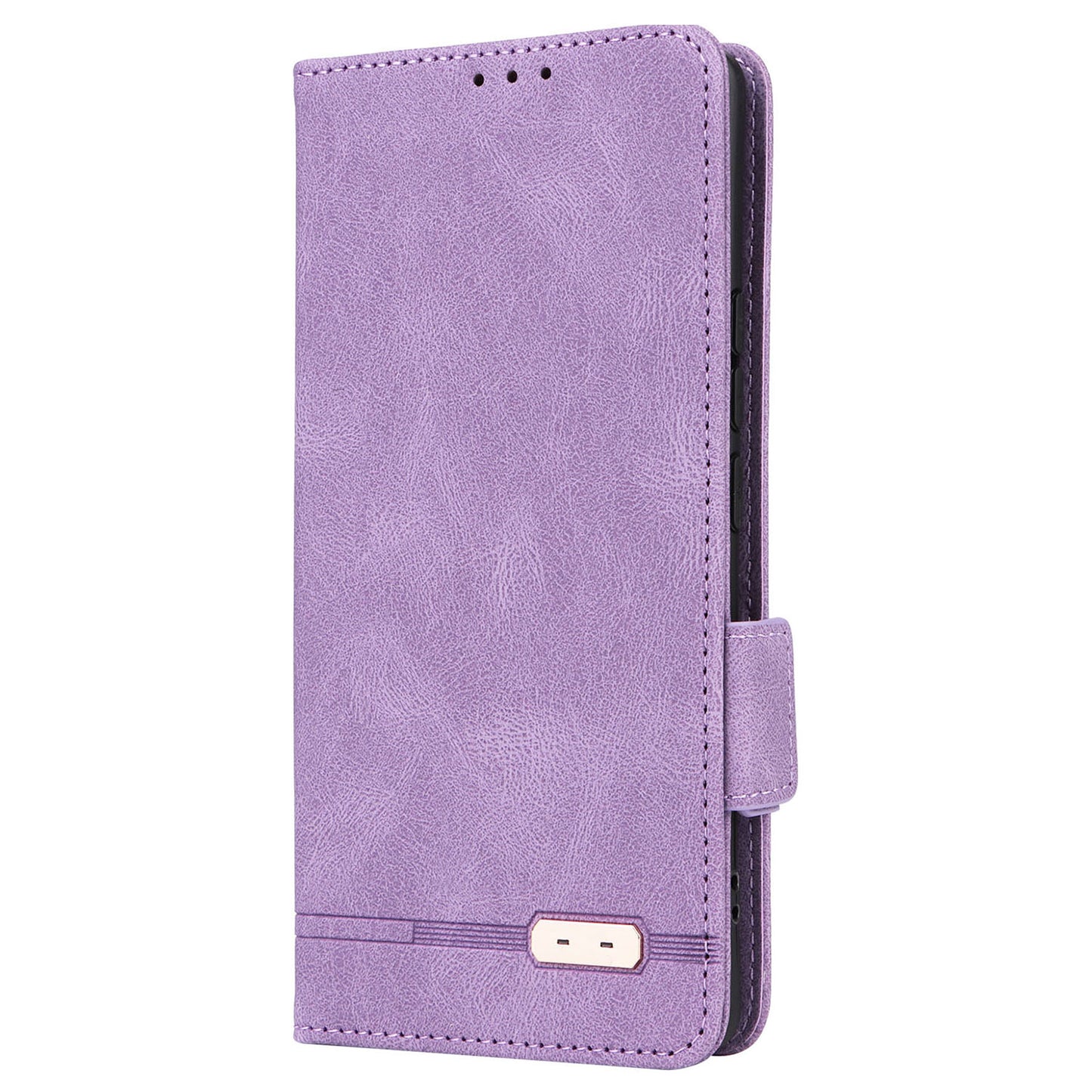 Uniqkart for Xiaomi Civi 3 5G Hardware Decor PU Leather Phone Case Stand Phone Wallet Cover - Purple