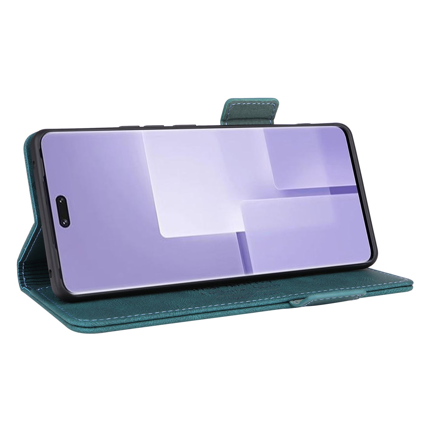 Uniqkart for Xiaomi Civi 3 5G Hardware Decor PU Leather Phone Case Stand Phone Wallet Cover - Blue