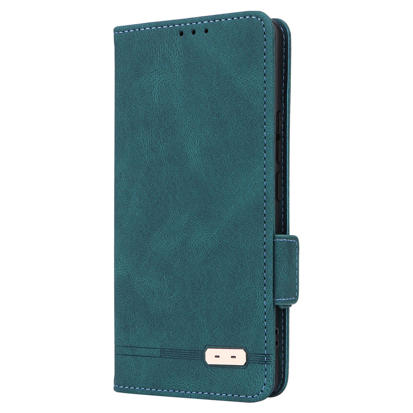 Uniqkart for Xiaomi Civi 3 5G Hardware Decor PU Leather Phone Case Stand Phone Wallet Cover - Blue