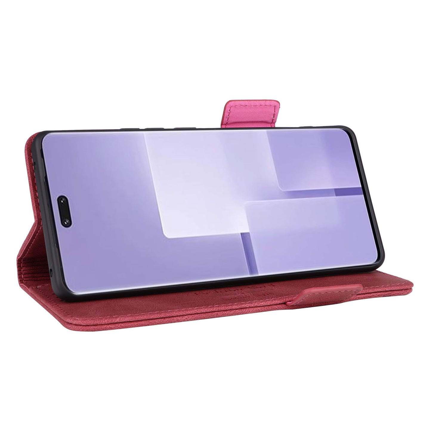 Uniqkart for Xiaomi Civi 3 5G Hardware Decor PU Leather Phone Case Stand Phone Wallet Cover - Rose