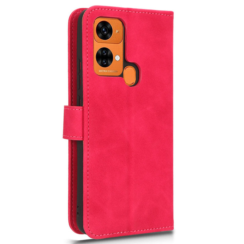 PU Leather Phone Wallet Case for Oukitel C33 , Skin-touch Stand Anti-drop Phone Cover - Rose