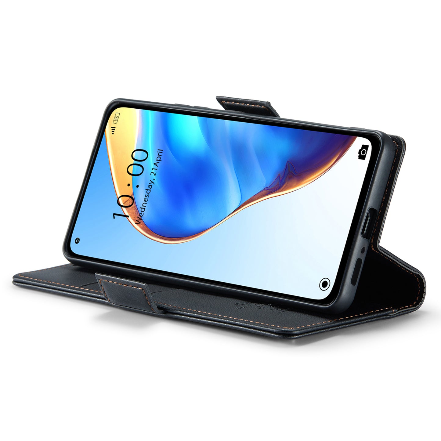 Caseme 023 Series For Xiaomi Mi 10T 5G / Mi 10T Pro 5G / Redmi K30S RFID Blocking PU Leather Wallet Case Stand Phone Cover - Black