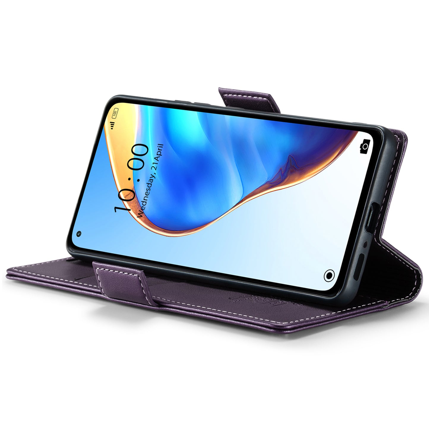 Caseme 023 Series For Xiaomi Mi 10T 5G / Mi 10T Pro 5G / Redmi K30S RFID Blocking PU Leather Wallet Case Stand Phone Cover - Purple