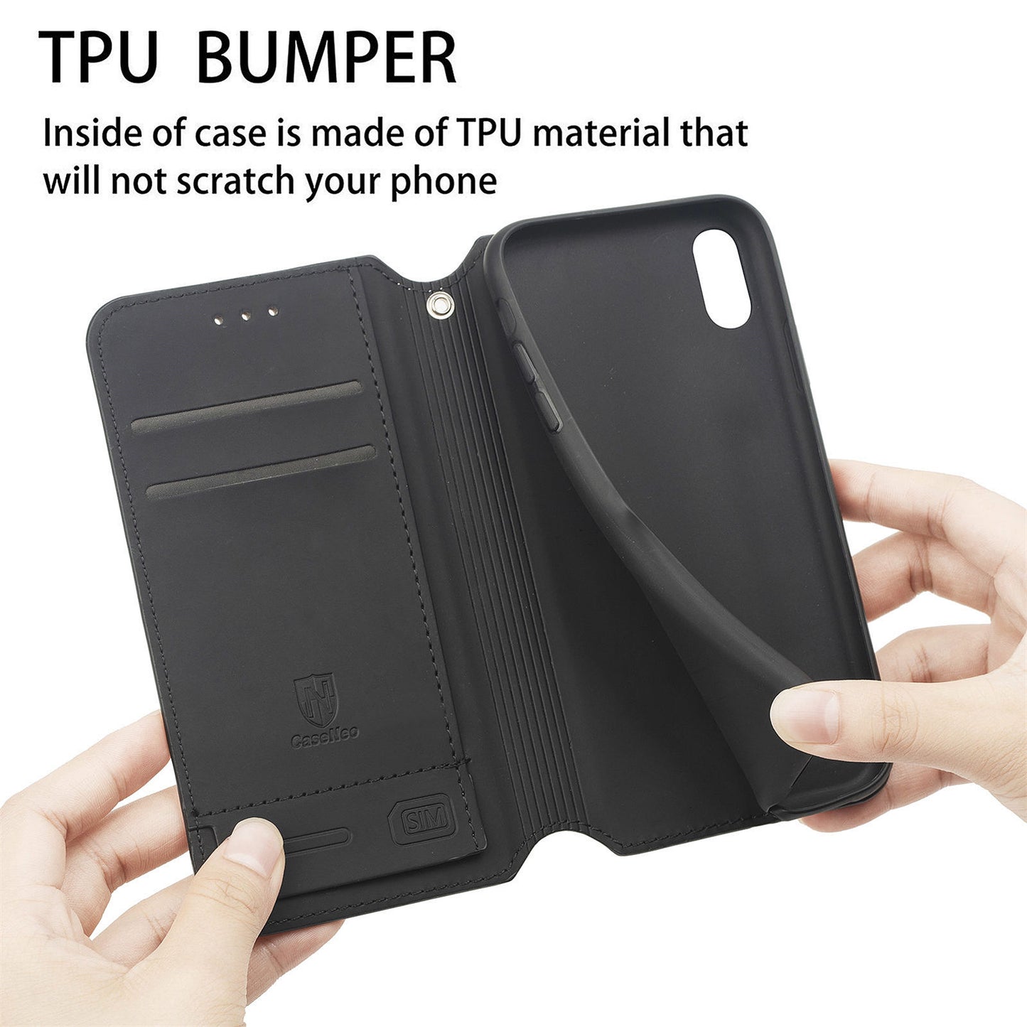 Caseneo 001 Series for Xiaomi Redmi 12 4G Pattern Printing Leather Case RFID Blocking Wallet Phone Cover - Rhombus