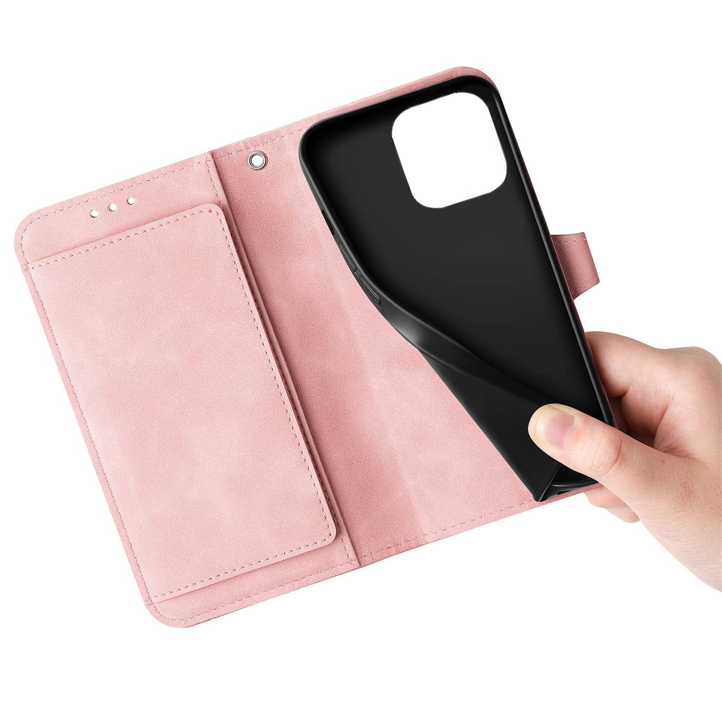 Uniqkart for Xiaomi Redmi 12 4G Zipper Pocket Stand Phone Case PU Leather Wallet Flower Imprinted Cover - Blue