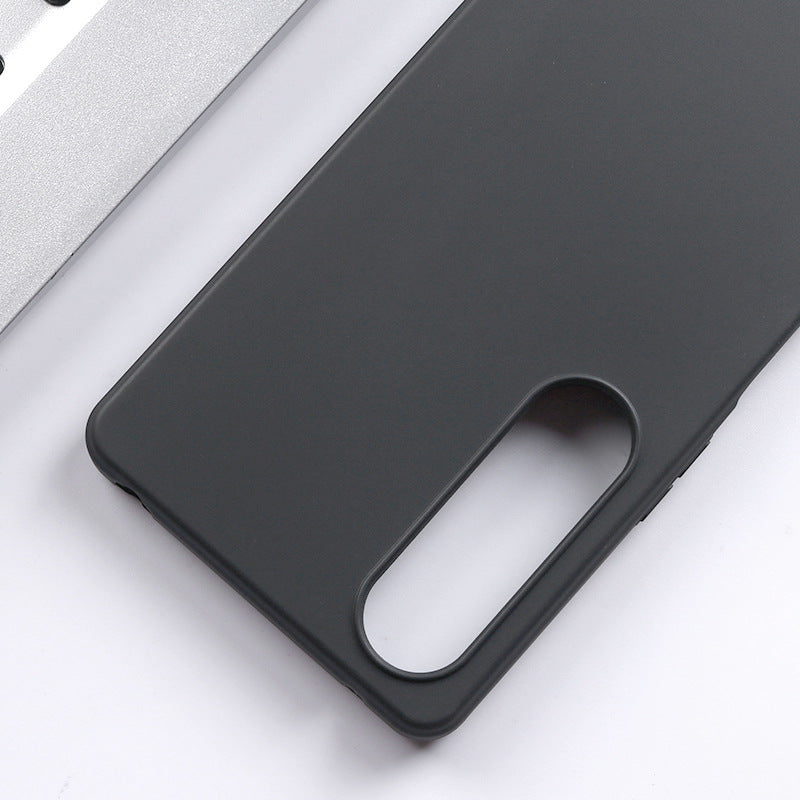 Matte TPU Phone Case for Sony Xperia 1 V Slim Case Anti-Drop Cell Phone Protective Cover - Black