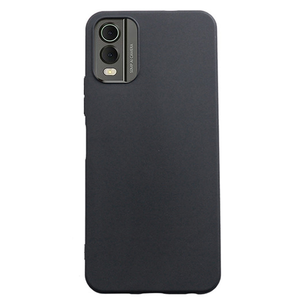 Shockproof Case for Nokia C32 Matte TPU Phone Case Anti-Scratch Mobile Phone Slim Cover - Black