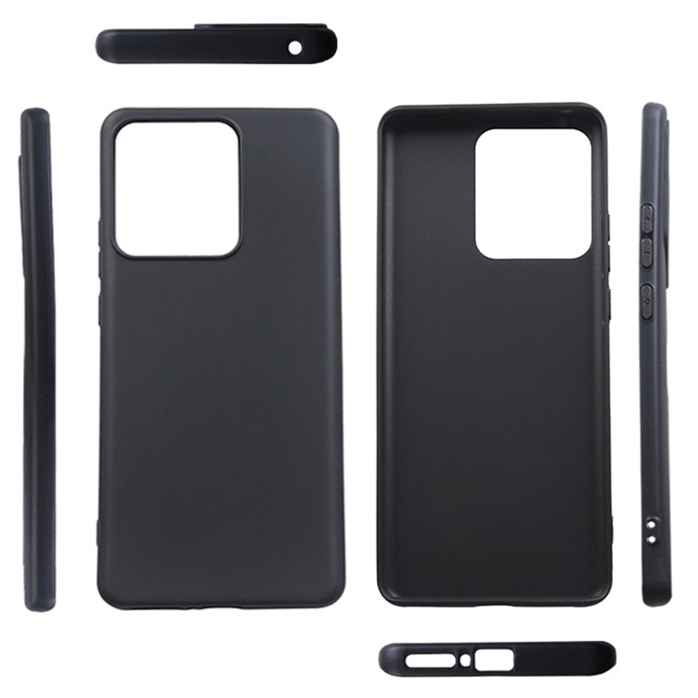TPU Phone Case for Motorola Edge 40 5G Shockproof Slim Case Anti-Drop Cell Phone Matte Cover - Black