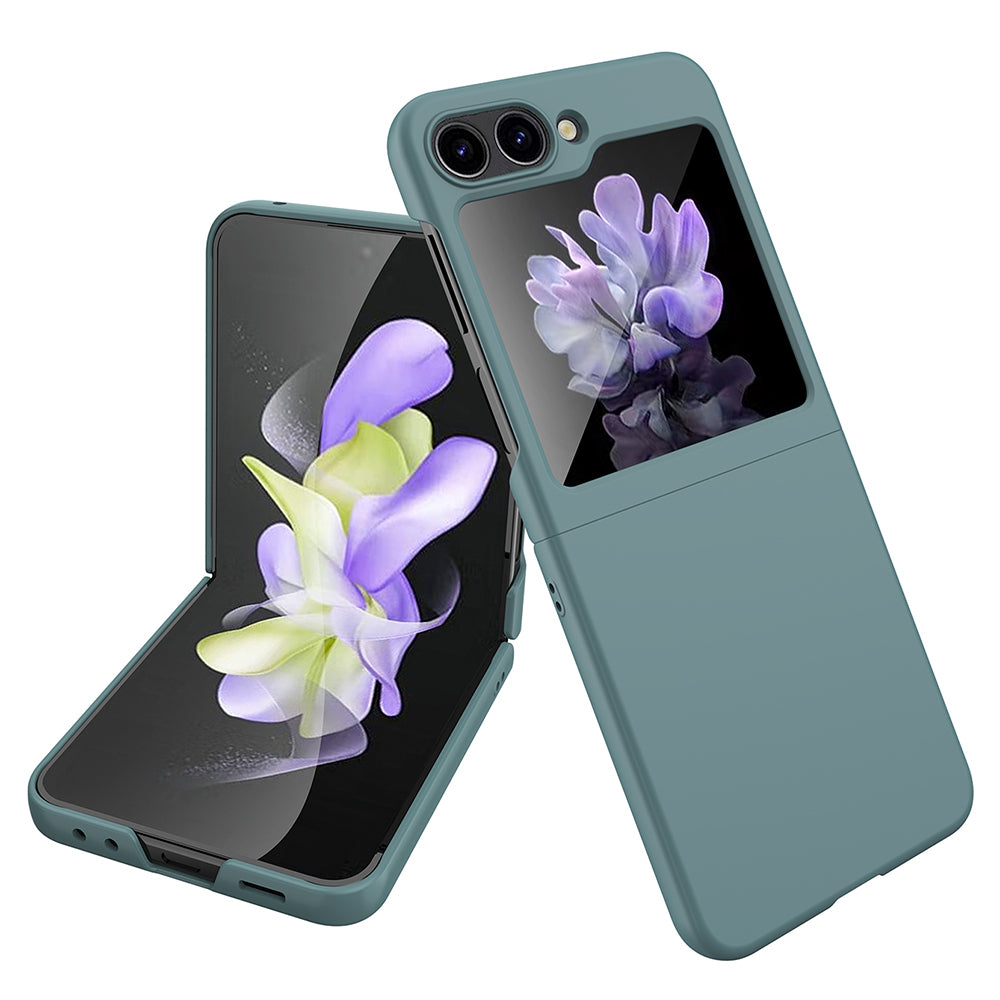 Uniqkart for Samsung Galaxy Z Flip5 5G Ultra Thin Hard PC Phone Case Rubberized Protective Cover - Green