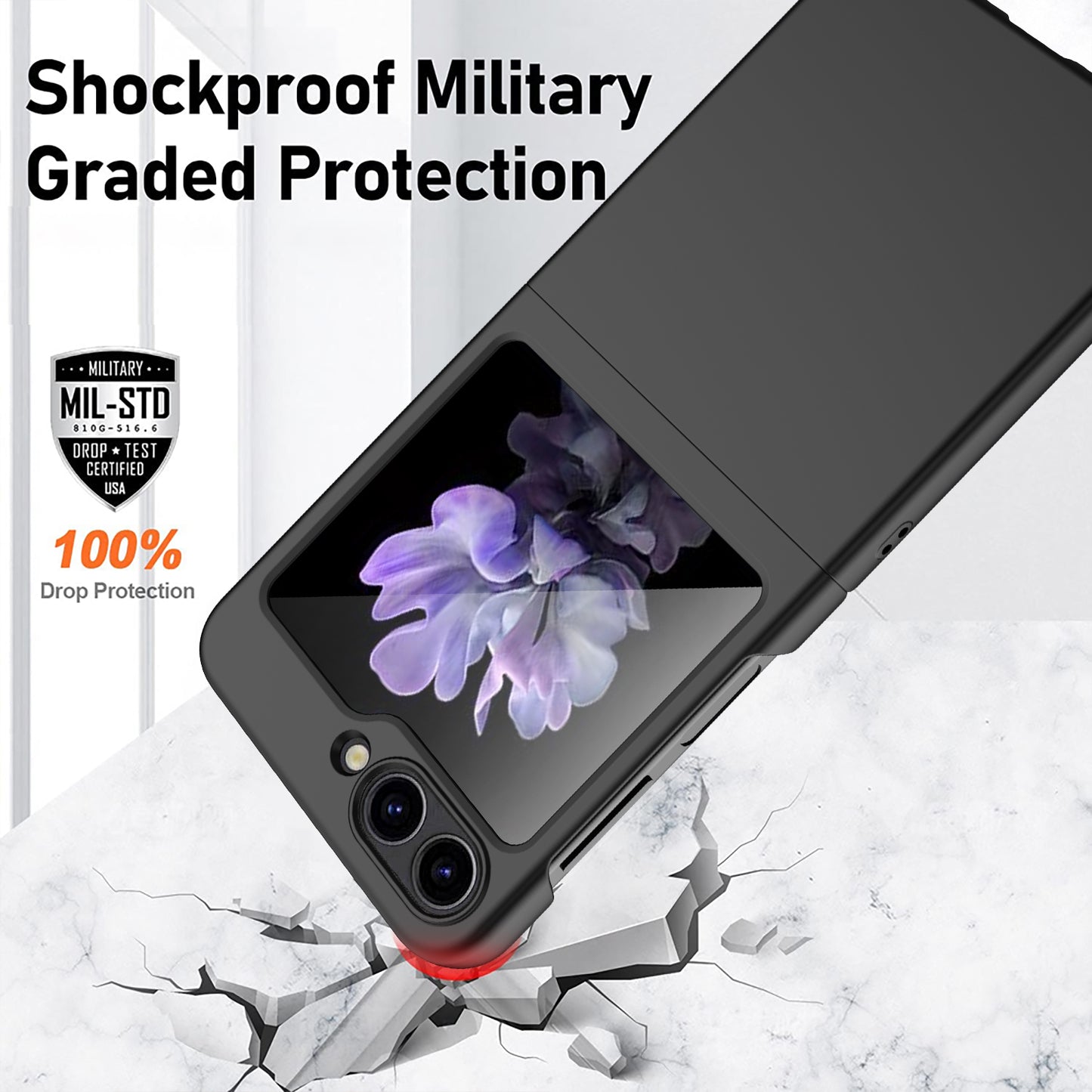 Uniqkart for Samsung Galaxy Z Flip5 5G Ultra Thin Hard PC Phone Case Rubberized Protective Cover - Green