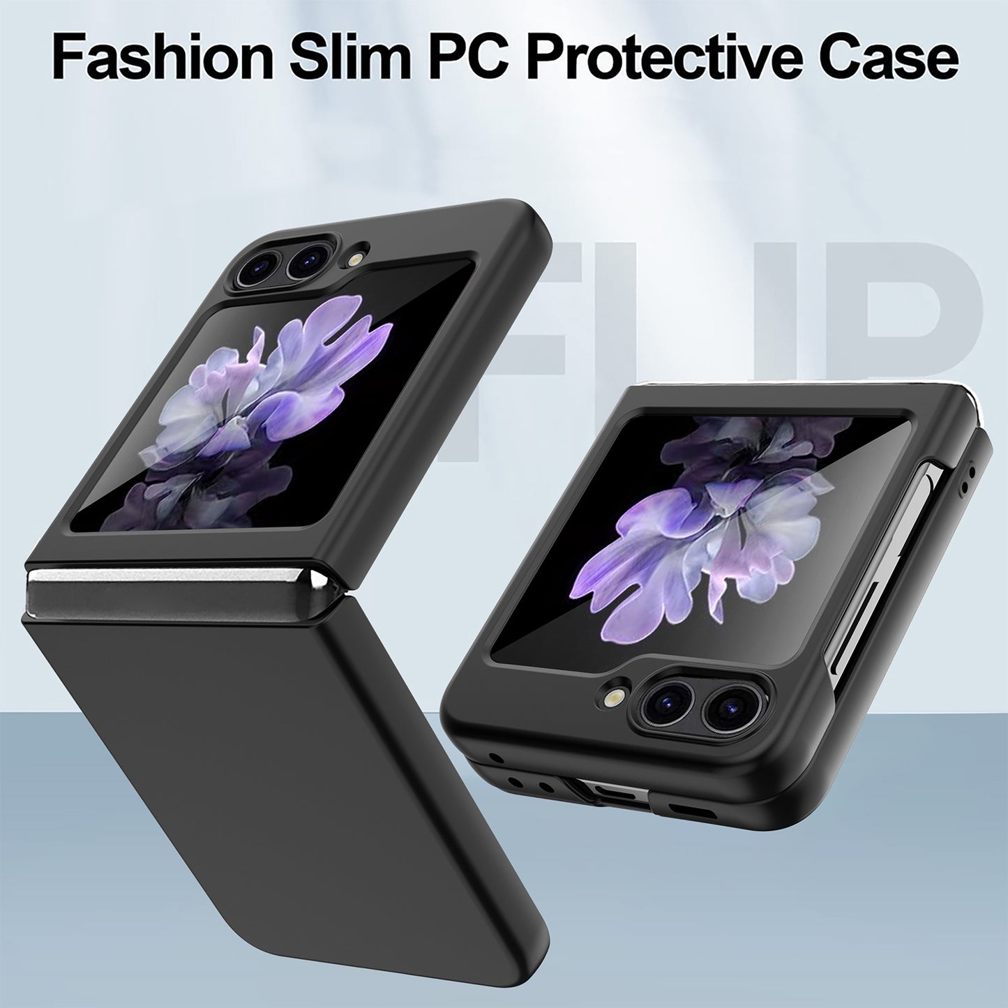 Uniqkart for Samsung Galaxy Z Flip5 5G Ultra Thin Hard PC Phone Case Rubberized Protective Cover - White