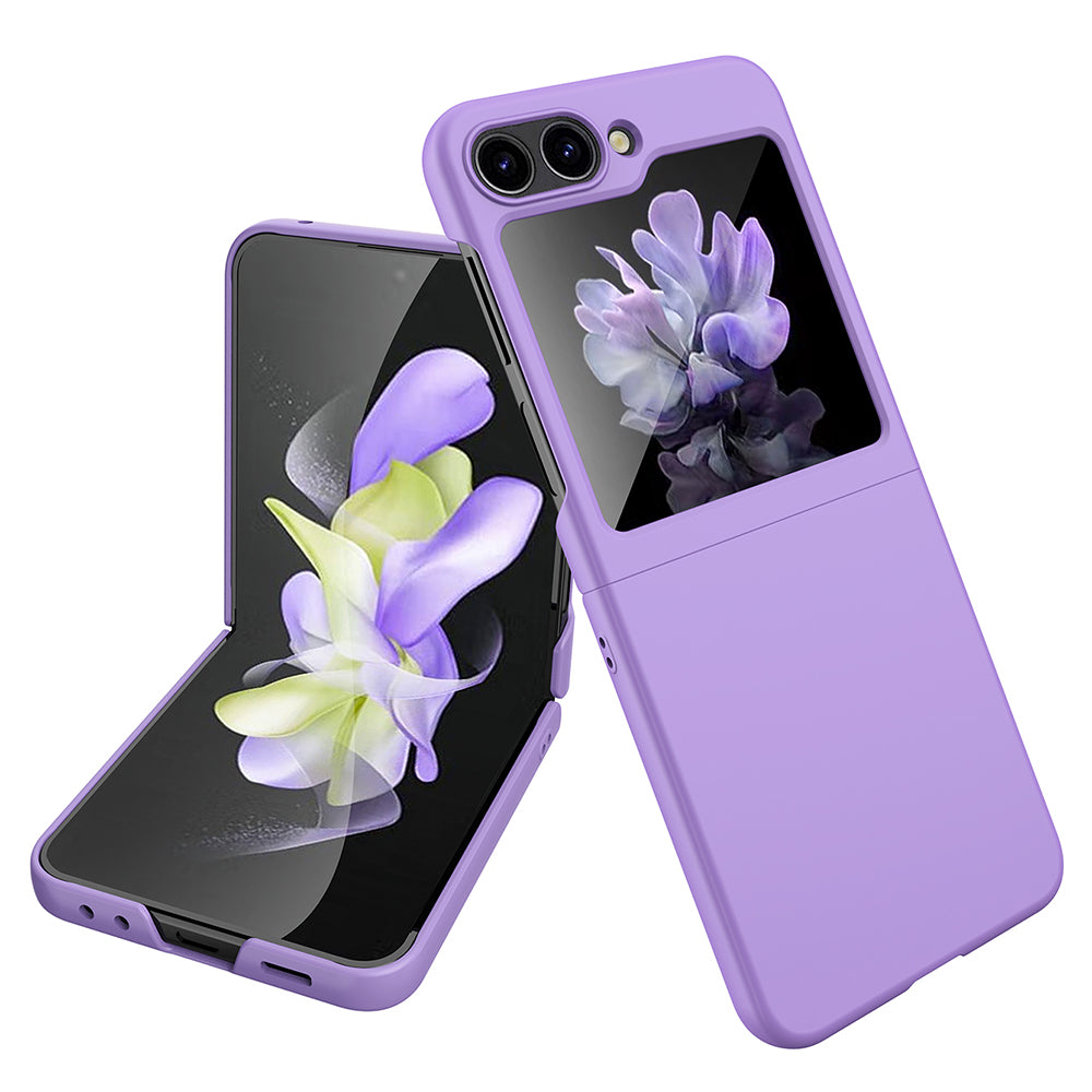 Uniqkart for Samsung Galaxy Z Flip5 5G Ultra Thin Hard PC Phone Case Rubberized Protective Cover - Purple
