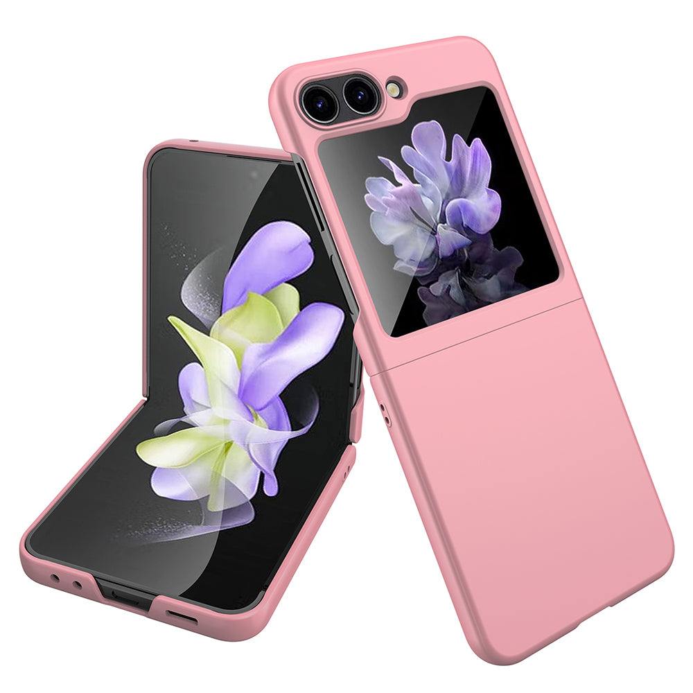 Uniqkart for Samsung Galaxy Z Flip5 5G Ultra Thin Hard PC Phone Case Rubberized Protective Cover - Pink