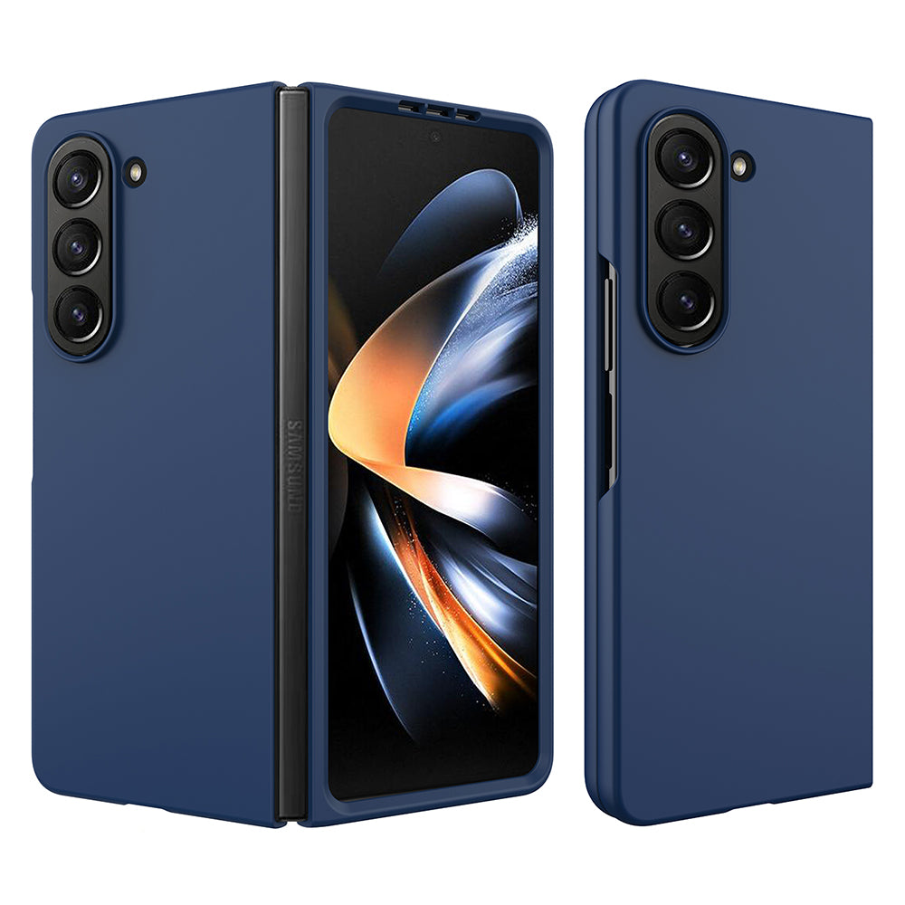 Uniqkart for Samsung Galaxy Z Fold5 5G Slim PC Phone Case Rubberized Anti-Scratch Shockproof Cover - Blue