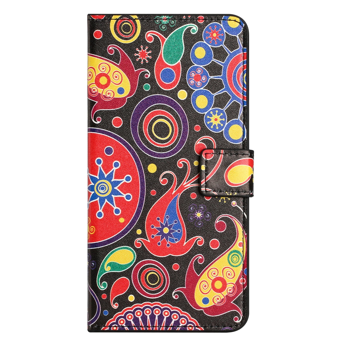 Uniqkart for iPhone 15 Pattern Printing Flip Case PU Leather Stand Wallet Phone Cover - Jelly Fish