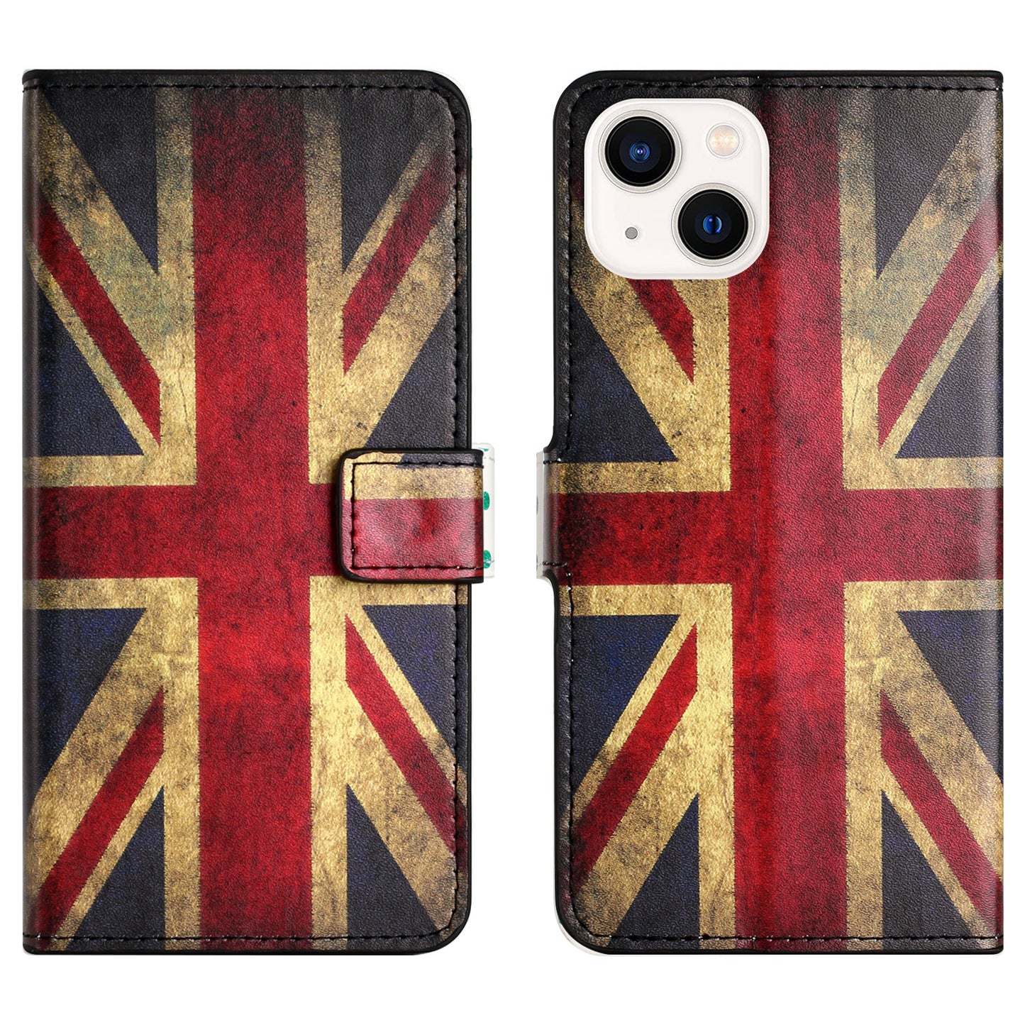 Uniqkart for iPhone 15 Pattern Printing Flip Case PU Leather Stand Wallet Phone Cover - Union Jack