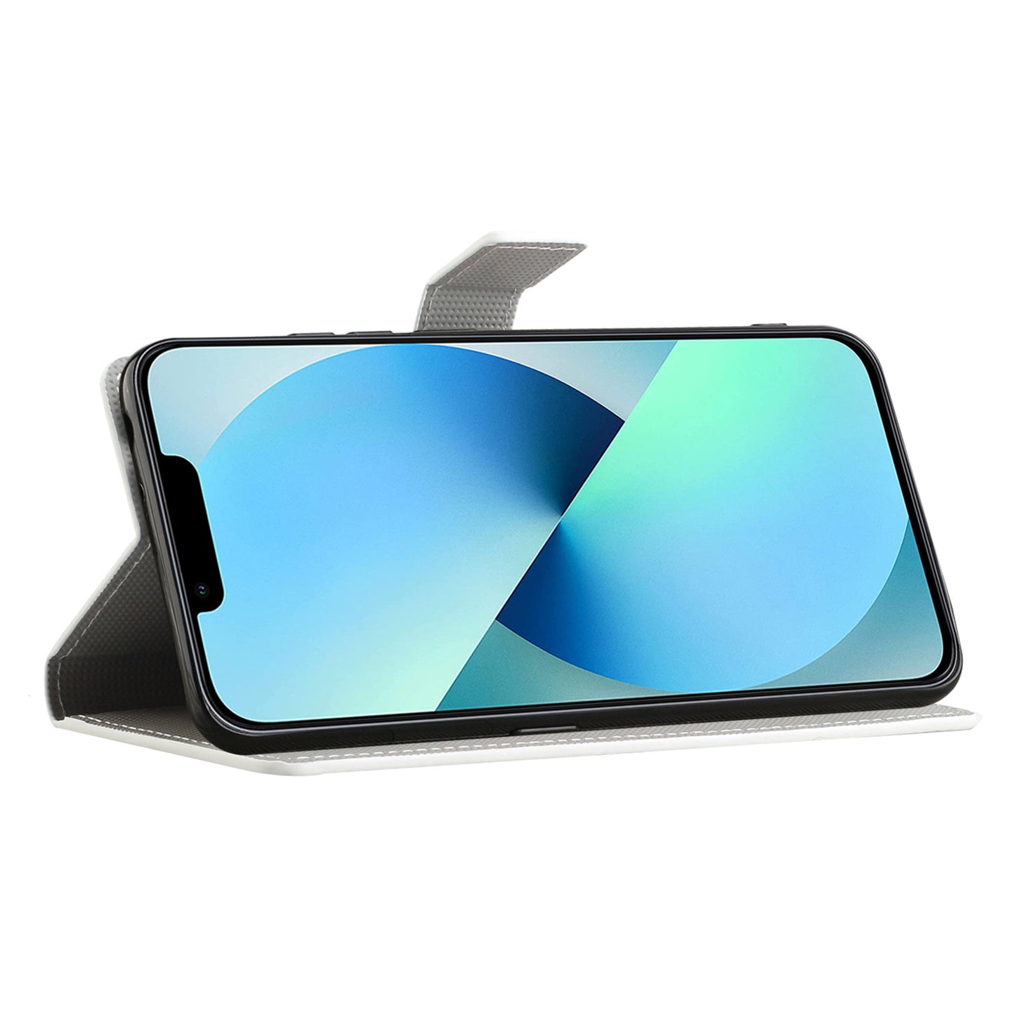 Uniqkart for iPhone 15 Pattern Printing Flip Case PU Leather Stand Wallet Phone Cover - Blue Butterfly