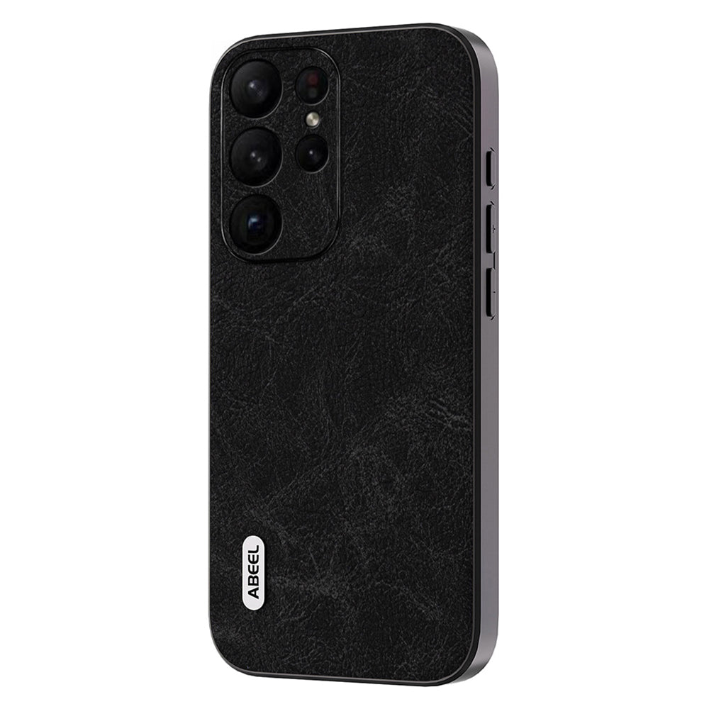 Uniqkart Shockproof Cover for Samsung Galaxy S23 Ultra PU Leather+PC+TPU Litchi Texture Phone Case - Black
