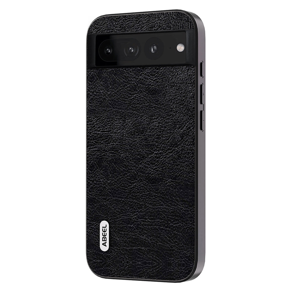 Uniqkart For Google Pixel 8 Pro Shockproof Case Litchi Texture Retro PU Leather Coated TPU+PC Phone Cover - Black