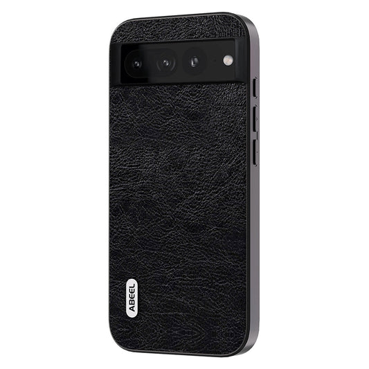 Uniqkart For Google Pixel 8 Pro Shockproof Case Litchi Texture Retro PU Leather Coated TPU+PC Phone Cover - Black