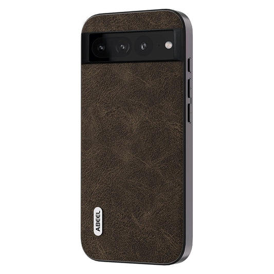Shockproof Case for Google Pixel 8 Pro PU Leather+PC+TPU Litchi Texture Phone Cover - Khaki
