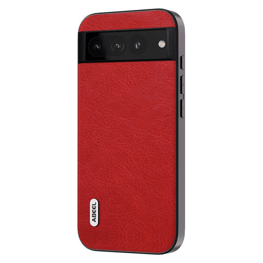 Uniqkart For Google Pixel 8 Retro Litchi Texture Phone Case PU Leather Coated TPU+PC Back Cover - Red