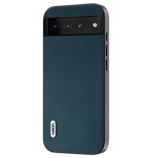 Uniqkart Nappa Texture Phone Case for Google Pixel 7 Pro 5G Drop-proof Genuine Cow Leather+PC+TPU Cover - Green