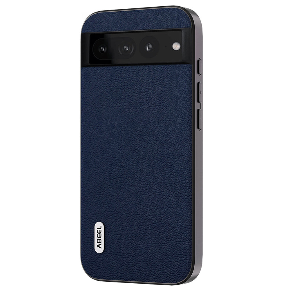 Uniqkart For Google Pixel 7 Pro 5G Litchi Texture Genuine Cow Leather+PC+TPU Cover Fall Proof Case - Blue
