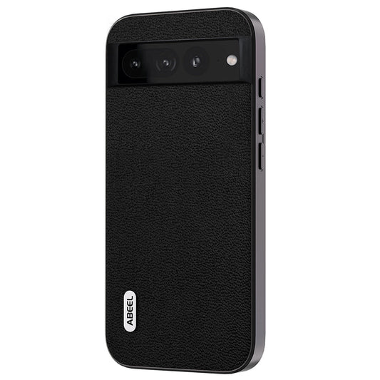 Uniqkart For Google Pixel 7 Pro 5G Litchi Texture Genuine Cow Leather+PC+TPU Cover Fall Proof Case - Black