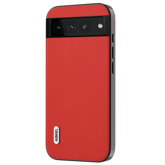 Uniqkart For Google Pixel 7 Pro 5G Litchi Texture Genuine Cow Leather+PC+TPU Cover Fall Proof Case - Red