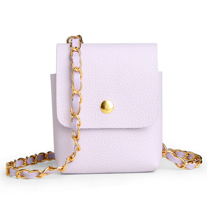 Uniqkart for Samsung Galaxy Z Flip3 5G / Z Flip4 5G / Z Flip5 5G Crossbody Phone Bag Leather Phone Cover with Chain Shoulder Strap - Light Purple