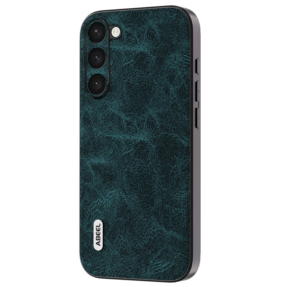 Uniqkart Back Protector for Samsung Galaxy S23+ PU Leather+PC+TPU Litchi Texture Phone Case - Blue
