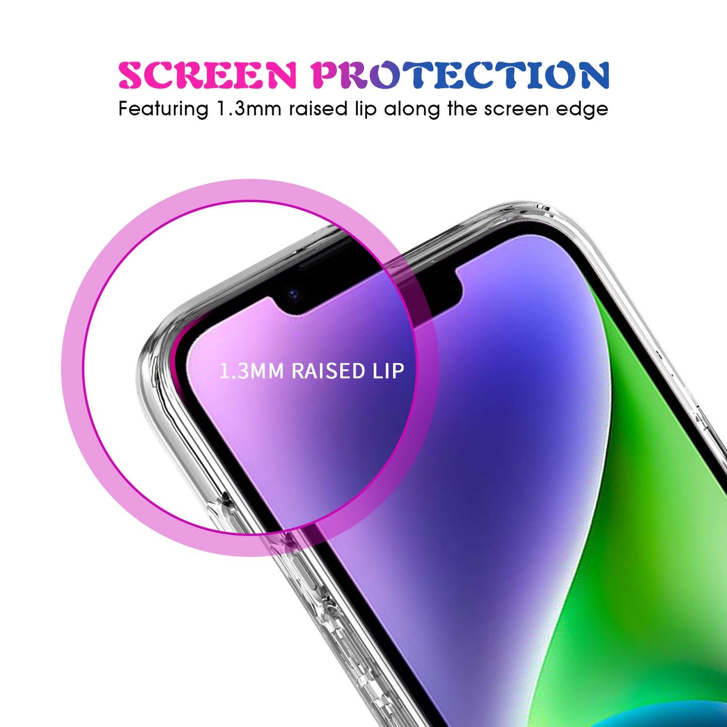 Uniqkart for iPhone 15 Clear Phone Cover Compatible with MagSafe Fall Protection TPU+PC Case
