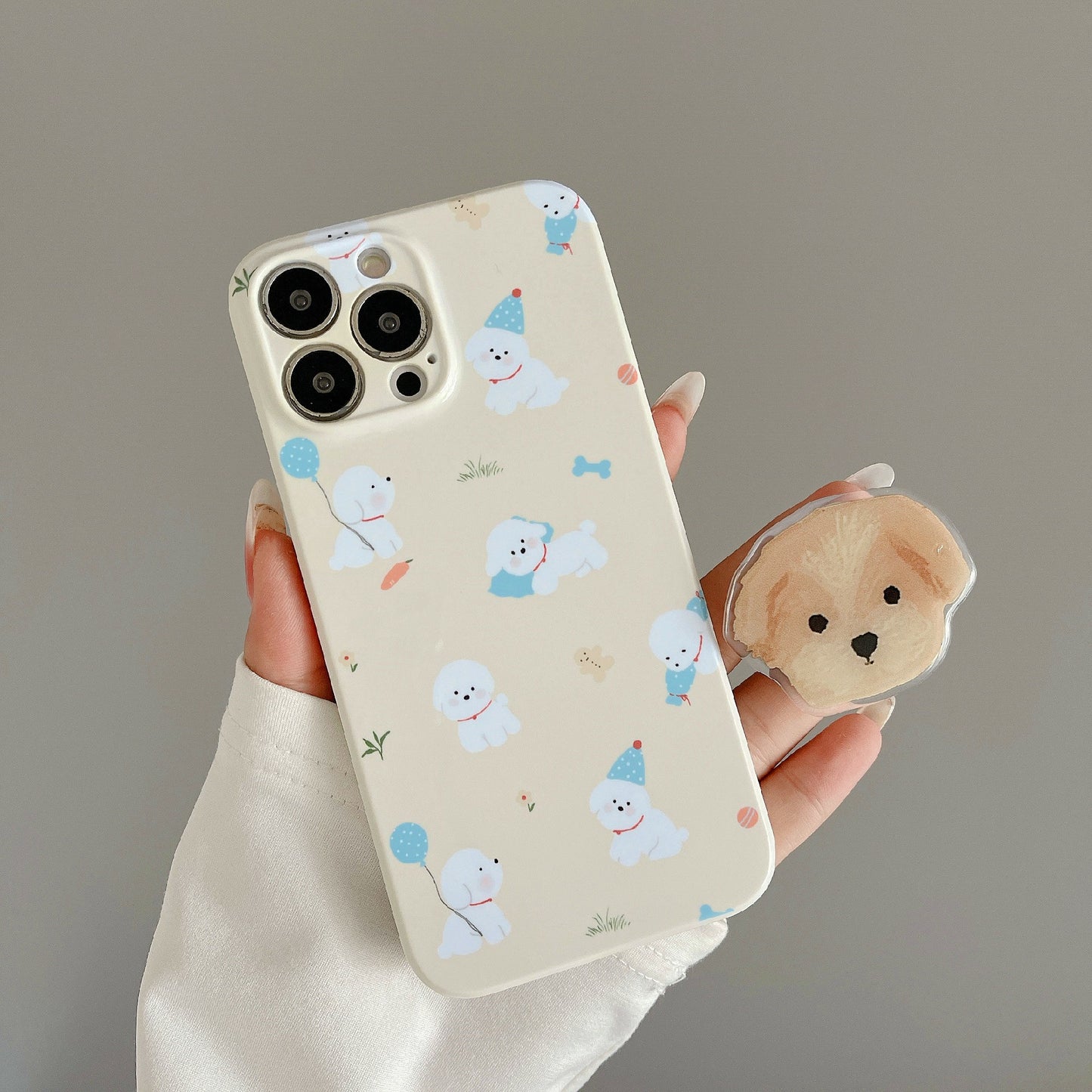 Uniqkart for iPhone 12 Pro Max 6.7 inch Hard PC Phone Case Pattern Printing Protective Glossy Phone Shell - Dogs