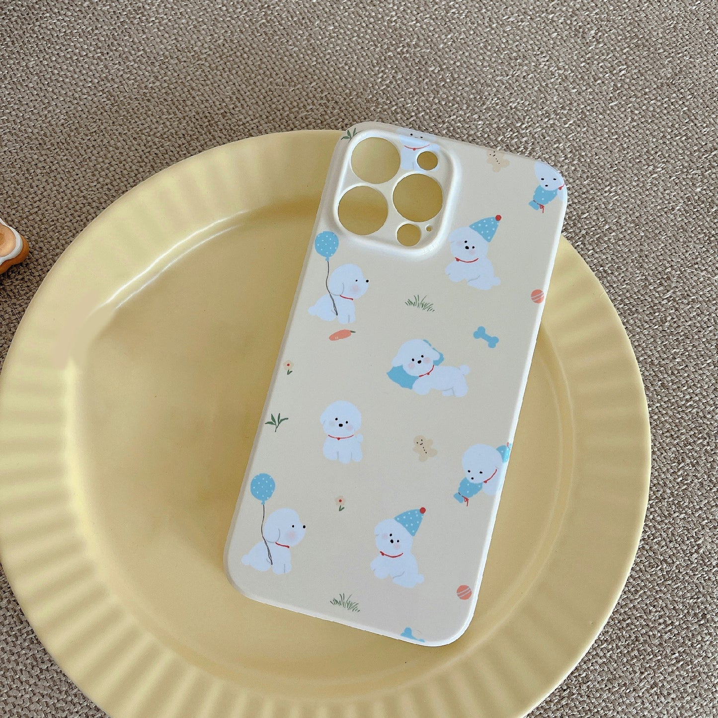 Uniqkart for iPhone 12 Pro Max 6.7 inch Hard PC Phone Case Pattern Printing Protective Glossy Phone Shell - Dogs